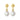 18K Gold Cultured River Pearl & x 3 Diamond Drop Earrings by Maya Sienna