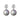 Tahitian Pearl & Diamond Drop Earrings in 18ct White Gold by Maya Sienna