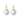 Freshwater Pearl & Diamond Drop Earrings in 18ct Yellow Gold by Maya Sienna