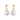 Freshwater Pearl Drop Earrings in 9ct Yellow Gold by Maya Sienna