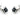 Deakin & Francis Sterling Silver Cushion Cufflinks with Hand Cut Onyx Inlay