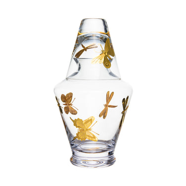 Bedside Decanter - Fly Fusion Collection Fly Fusion - Gilded Gold in Clear