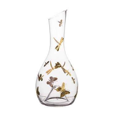 Wine Carafe - Fly Fusion Collection Fly Fusion - Gilded Gold in Clear