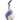 One-of-a-Kind Fluted Raku Vase by Catherine Lucktaylor – Dark Blue Band with 24ct Gold Leaf