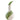 One-of-a-Kind Fluted Raku Vase by Catherine Lucktaylor – Green Band with 24ct Gold Leaf