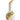 One-of-a-Kind Fluted Raku Vase by Catherine Lucktaylor – Yellow Band with 24ct Gold Leaf