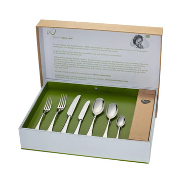 Studio William Olive Mirror 42 Piece Cutlery Set