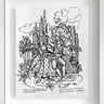 Tuscan Harlequinade Colanade - Sketch Drawn To Adorn by Laurence Llewelyn-Bowen