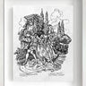 Tuscan Harlequinade Fountain - Sketch Drawn To Adorn by Laurence Llewelyn-Bowen