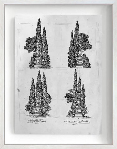 Tuscan Quatre Stagione  - Sketch Drawn To Adorn by Laurence Llewelyn-Bowen