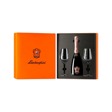 Lamborghini Metodo Classico Rosé Millesimato BIO Organic Crystal Gift Box
