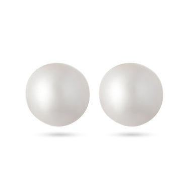 White Freshwater Pearl Stud Earrings in 9ct Yellow Gold