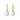 Akoya Pearl Shepherds Crook Drop Earrings in 18ct Yellow Gold by Maya Sienna