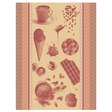 CHOCOLATS RECETTES TEA TOWEL RUBIS